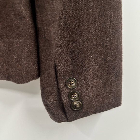Womens Vintage Evan Picone Brown Wool Double Breasted Blazer Size 6 - Picture 11 of 13